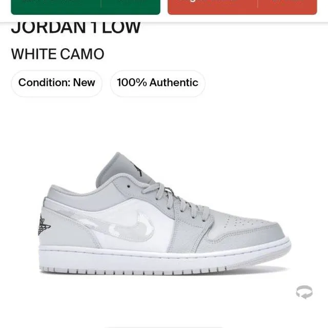 Nike air jordan 1 low white camo dc9036-100