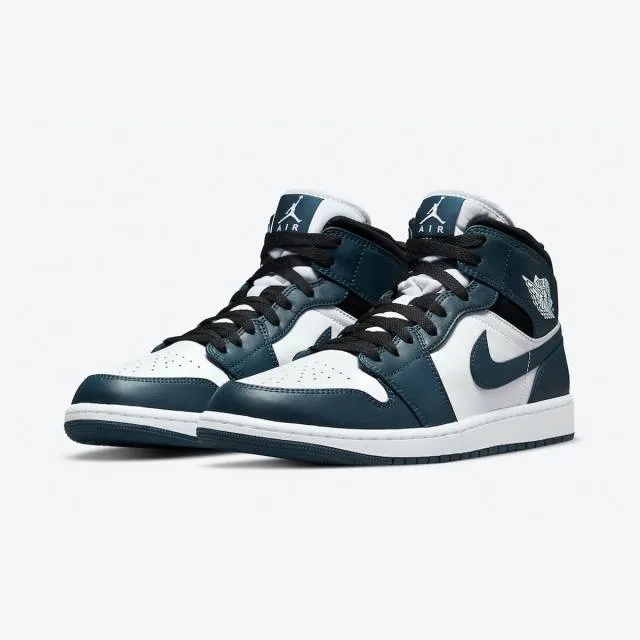 Nike Air Jordan 1 Mid (Armory Navy/ Dark Teal/ White/ Bl...