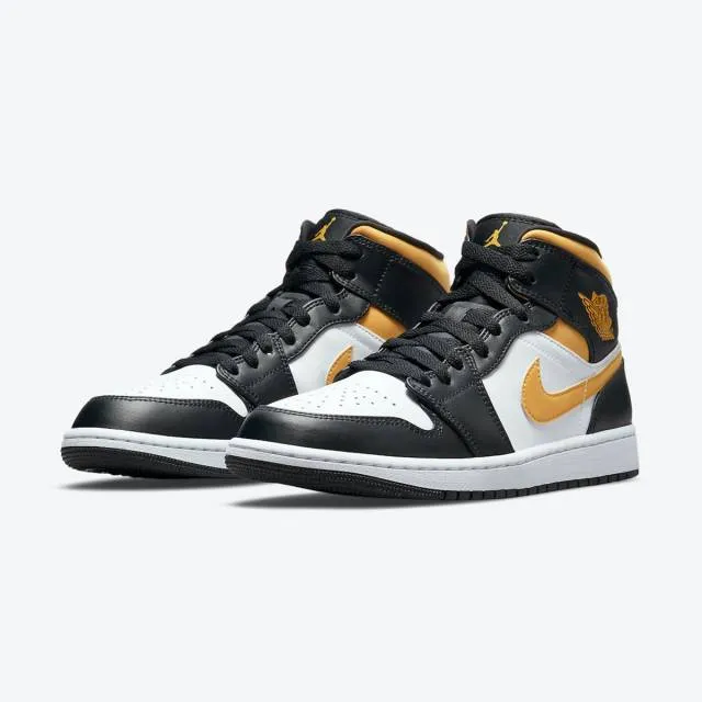 Nike air jordan 1 mid (black university gold/ white/ pollen/ blac