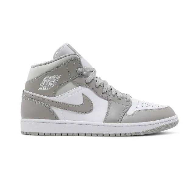 Nike air jordan 1 mid (linen/ college grey/ light bone/ white) me