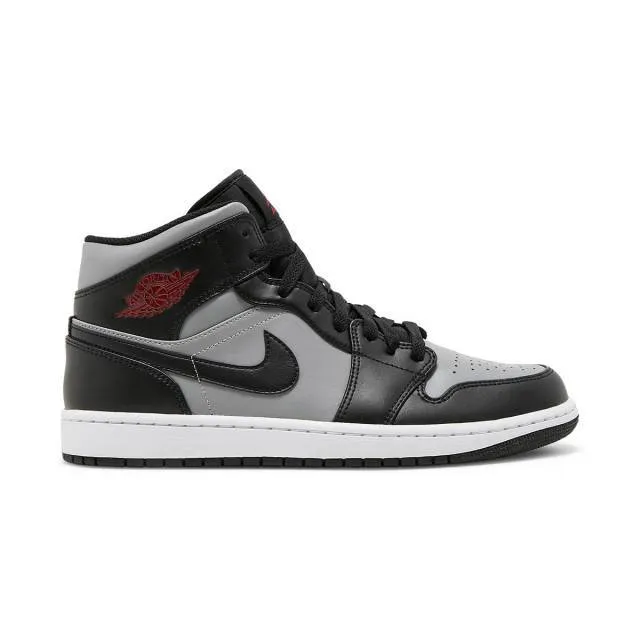 Nike air jordan 1 mid (shadow/ black/ particle grey/ white/ gym r