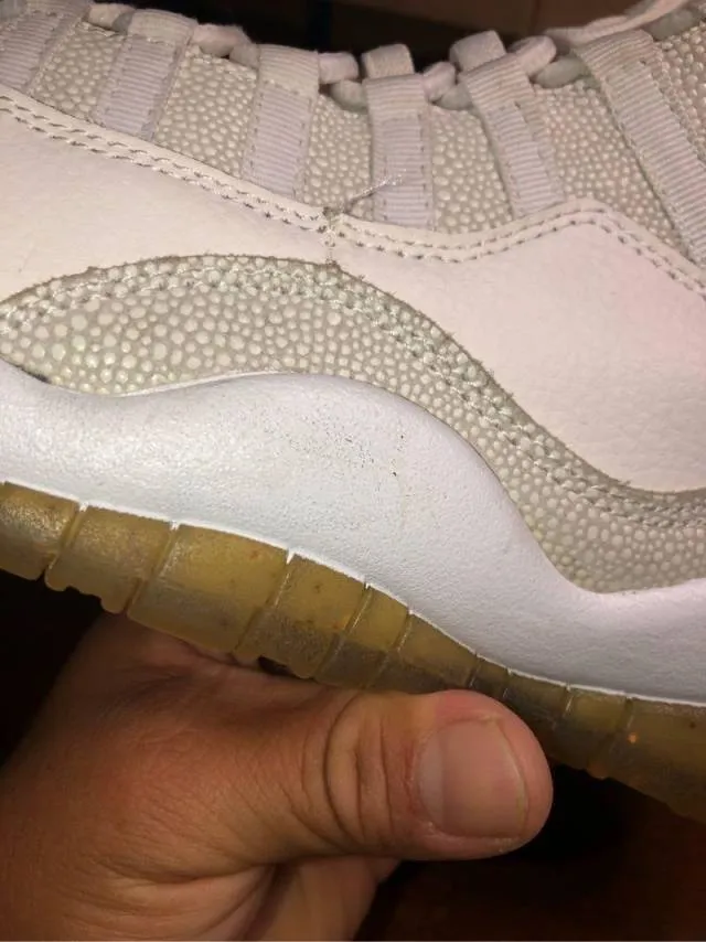 Nike air jordan 10 retro white ovo