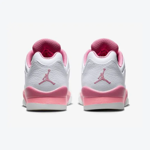 Nike air jordan 5 retro low gs (crafted for her/ white/ pink/ coral chalk/ desert berry/ black) big