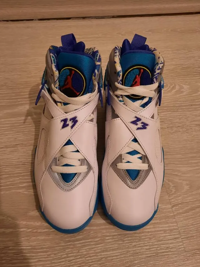 Nike air jordan 8 retro white aqua bright concord ci1236-100