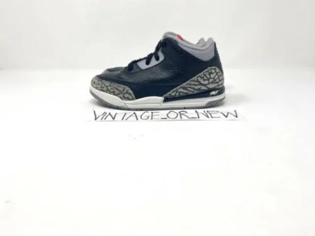 Nike air jordan iii 3 black cement 2018 retro og 832033-021 td bt toddler sz 10c