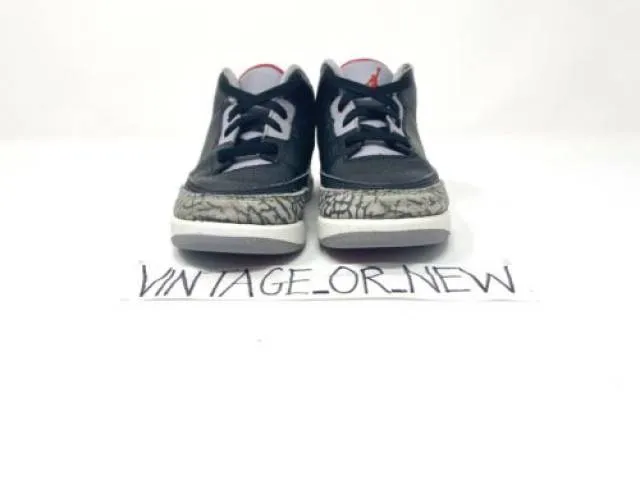 Nike air jordan iii 3 black cement 2018 retro og 832033-021 td bt toddler sz 10c