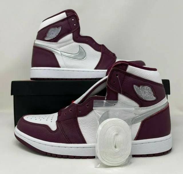 Nike air jordan retro i 1 high og bordeaux 2021 purple men's size 11 555088-611