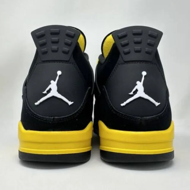 Nike air jordan retro iv 4 thunder 2023 black yellow men's size 13 dh6927-017