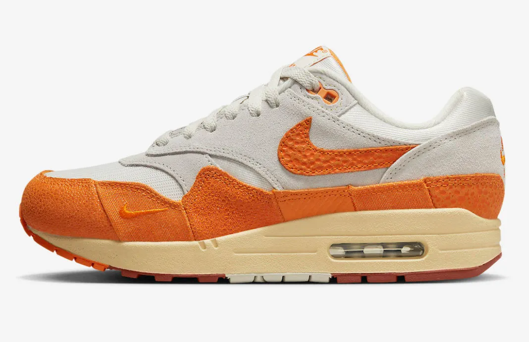 Nike Air Max 1 Master Light Bone Magma Orange Neutral Grey DZ4709-001