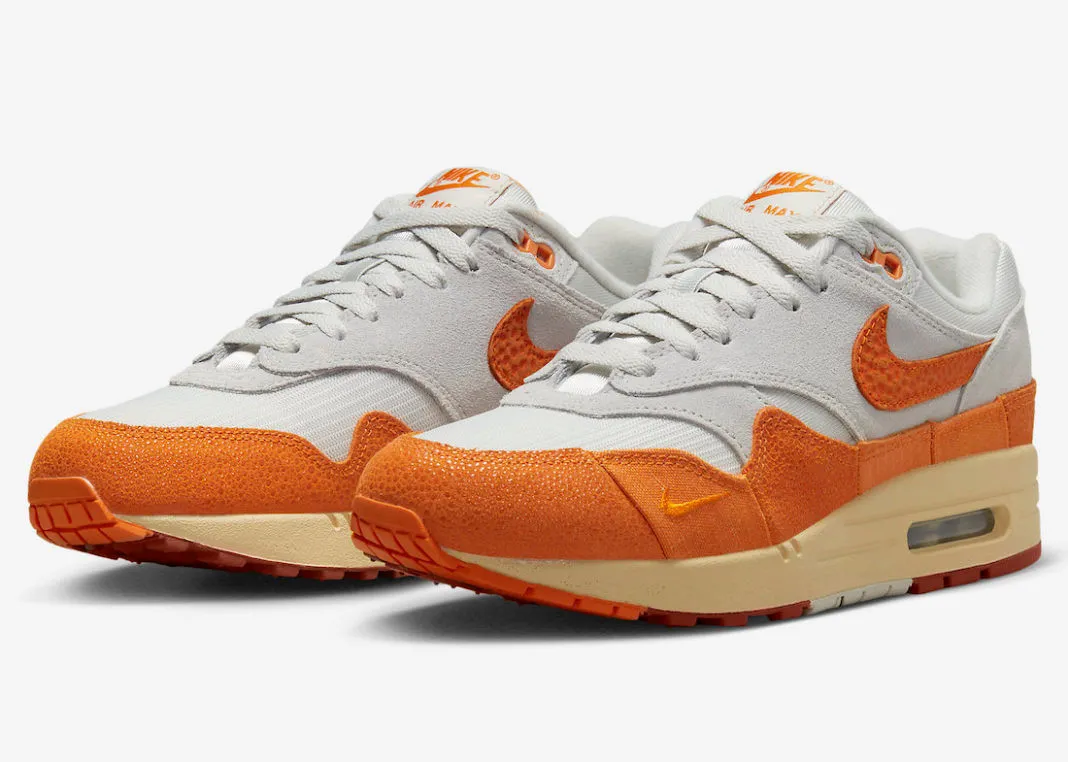 Nike Air Max 1 Master Light Bone Magma Orange Neutral Grey DZ4709-001