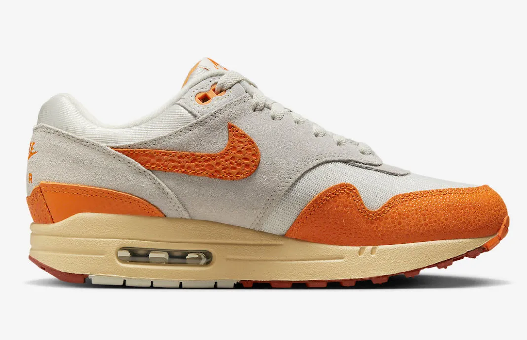 Nike Air Max 1 Master Light Bone Magma Orange Neutral Grey DZ4709-001