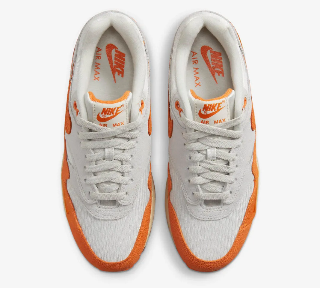 Nike Air Max 1 Master Light Bone Magma Orange Neutral Grey DZ4709-001