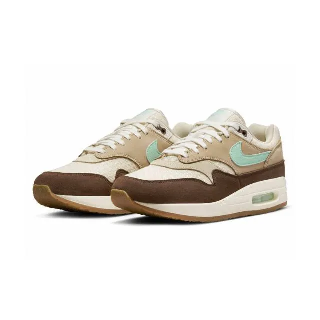 Nike air max 1 retro (crepe hemp 2022/ medium brown/ mint green foam/ mushroom/ muslin) men us 8-13