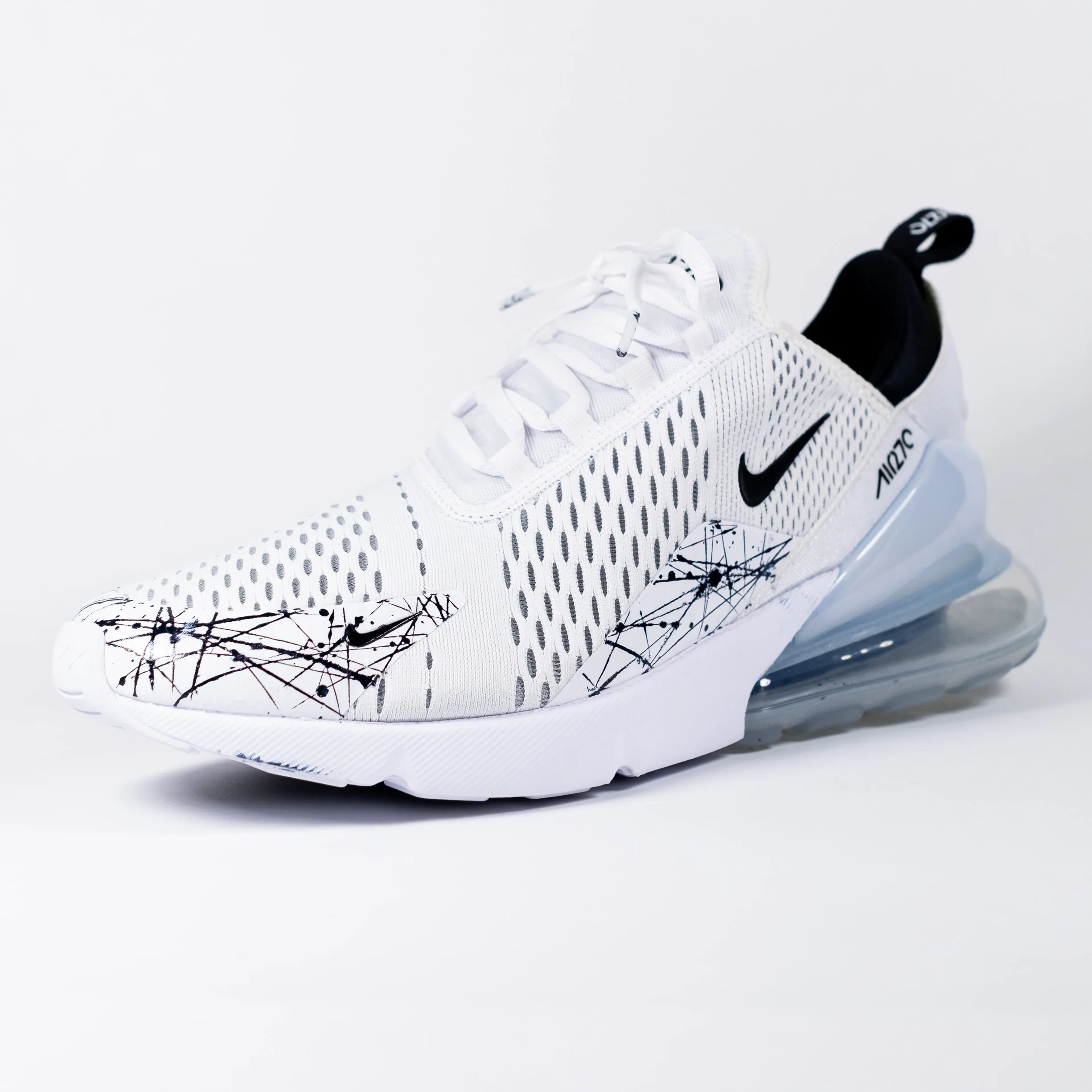 Nike Air Max 270 Custom White 'Monochromatic' Edition