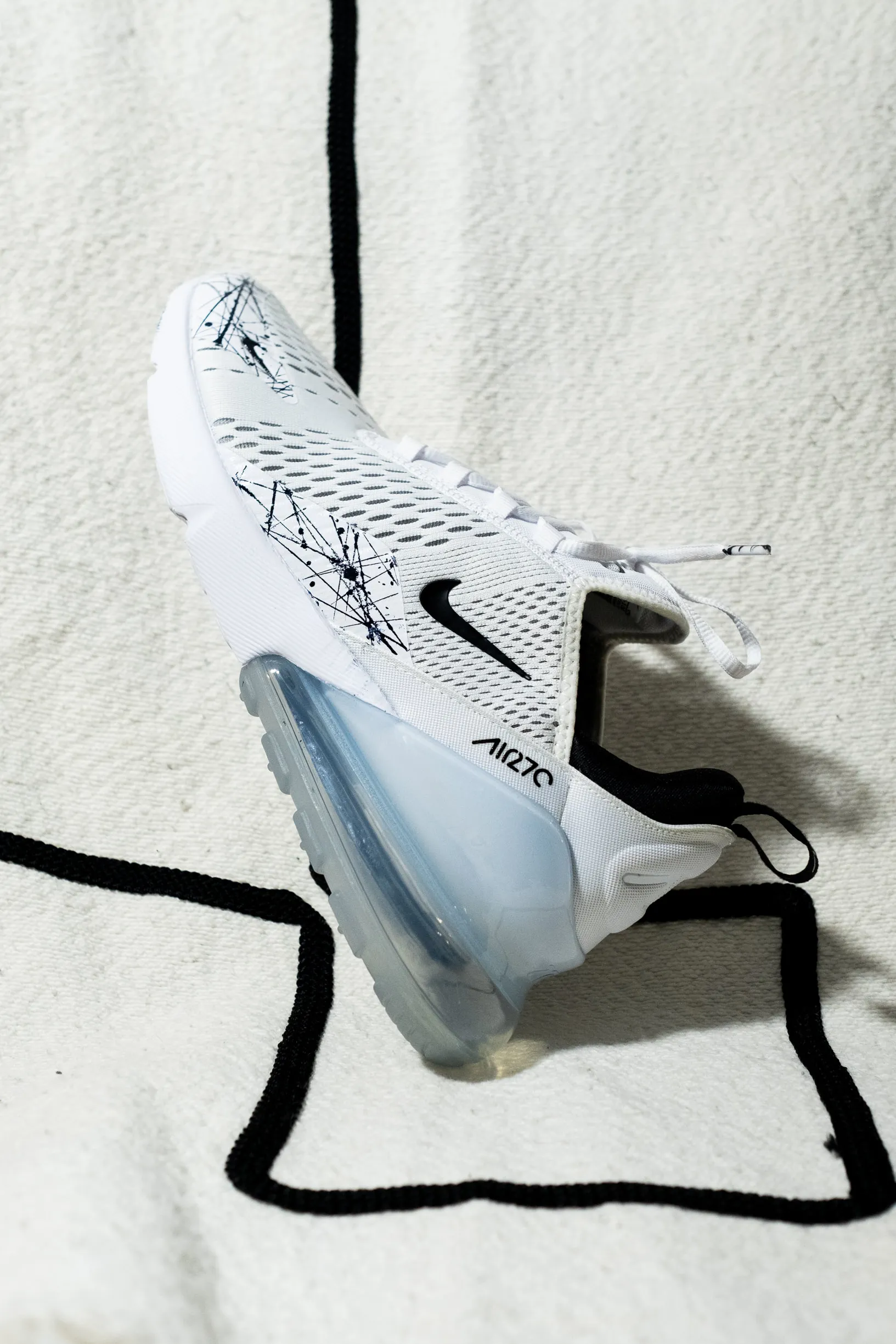 Nike Air Max 270 Custom White 'Monochromatic' Edition