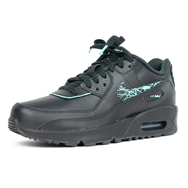 Nike Air Max 90 Custom Black 'Tiffany Blue' Matte Edition