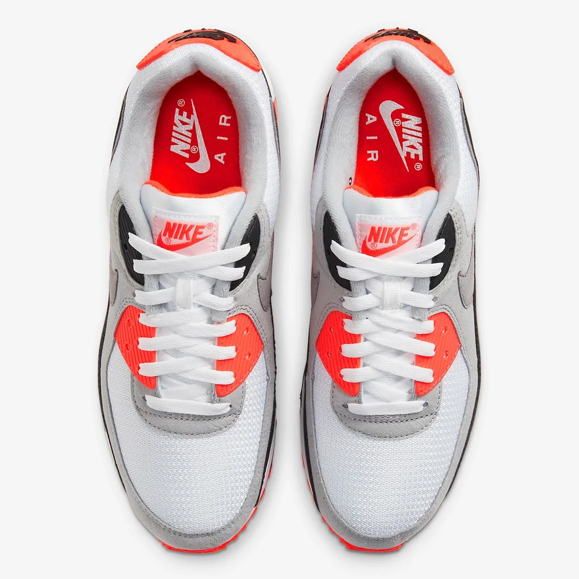 Nike Air Max 90 Infrared White Black Cool Grey Radiant Red CT1685-100