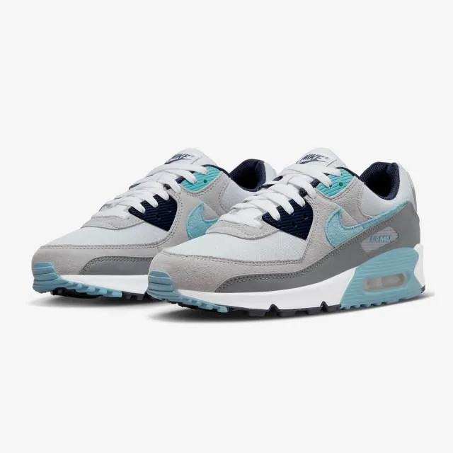 Nike air max 90 (pure platinum worn blue/ grey/ pure platinum/ obsidian/ wolf grey/ worn blue) men u