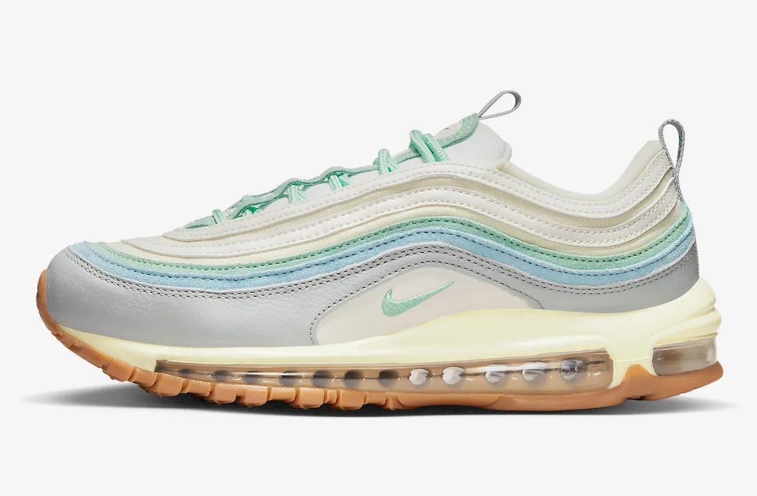 Nike Air Max 97 Certified Fresh Coconut Milk Enamel Green Worn Blue DX5766-131