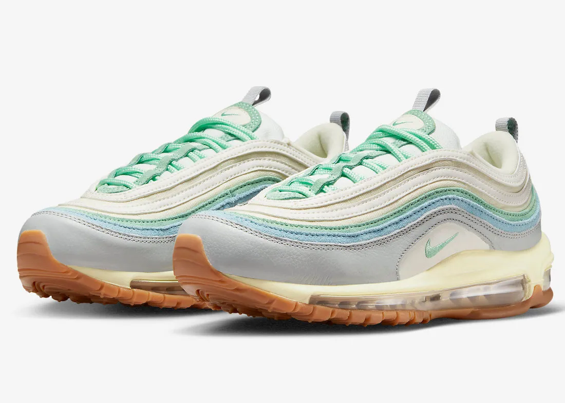 Nike Air Max 97 Certified Fresh Coconut Milk Enamel Green Worn Blue DX5766-131