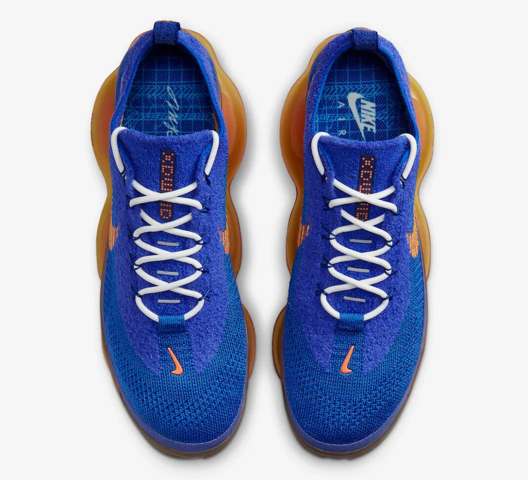 Nike Air Max Scorpion Flyknit SE Racer Blue Safety Orange Game Royal DX4768-400