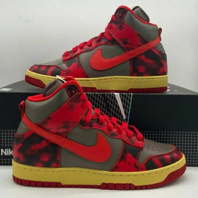 Nike dunk high 1985 red acid wash