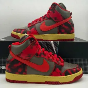 Nike dunk high 1985 red acid wash