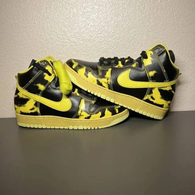 Nike dunk high 1985 yellow acid wash