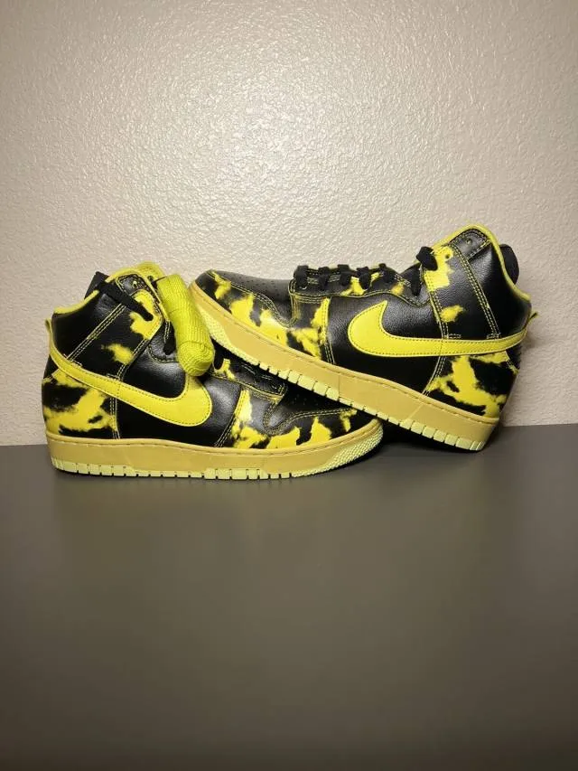 Nike dunk high 1985 yellow acid wash