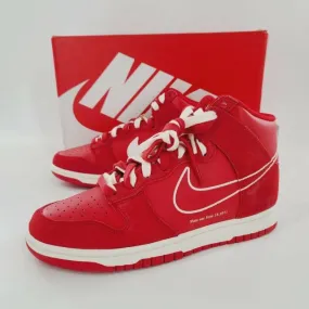 Nike dunk high first use university red