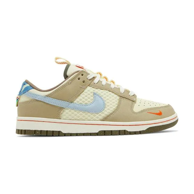 Nike dunk low retro (cartoon/ alabaster/ celestine tan blue/ sail/ yellow) men us 8-13 dx6038-741