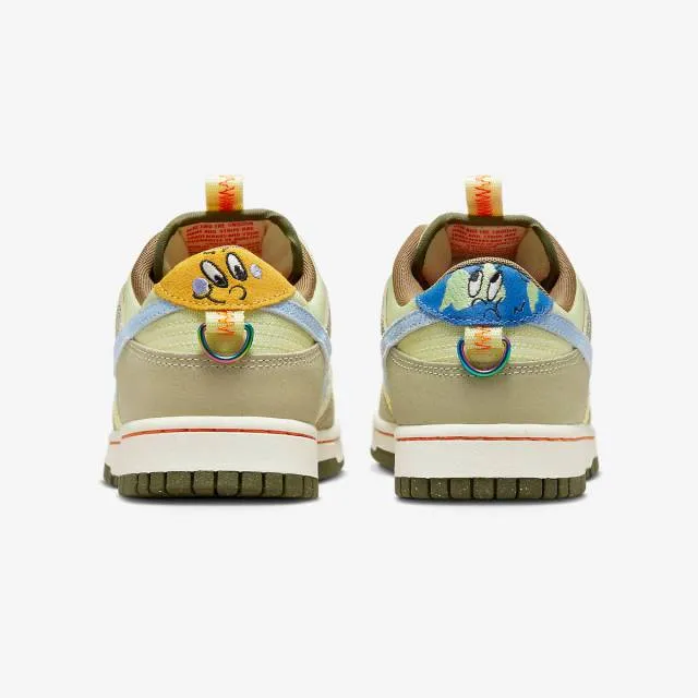 Nike dunk low retro (cartoon/ alabaster/ celestine tan blue/ sail/ yellow) men us 8-13 dx6038-741