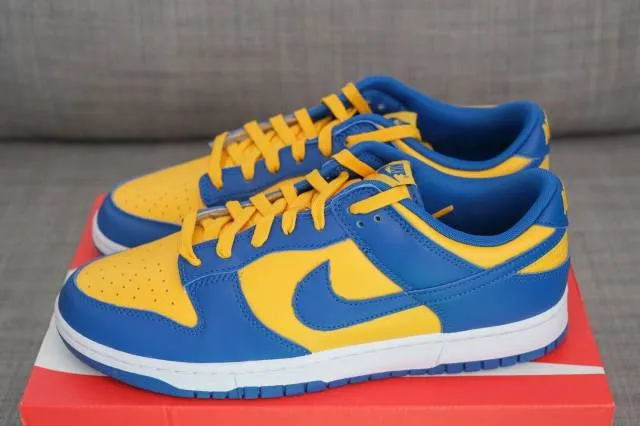 Nike dunk low ucla 8-13 bue jay yellow white dd1391-402