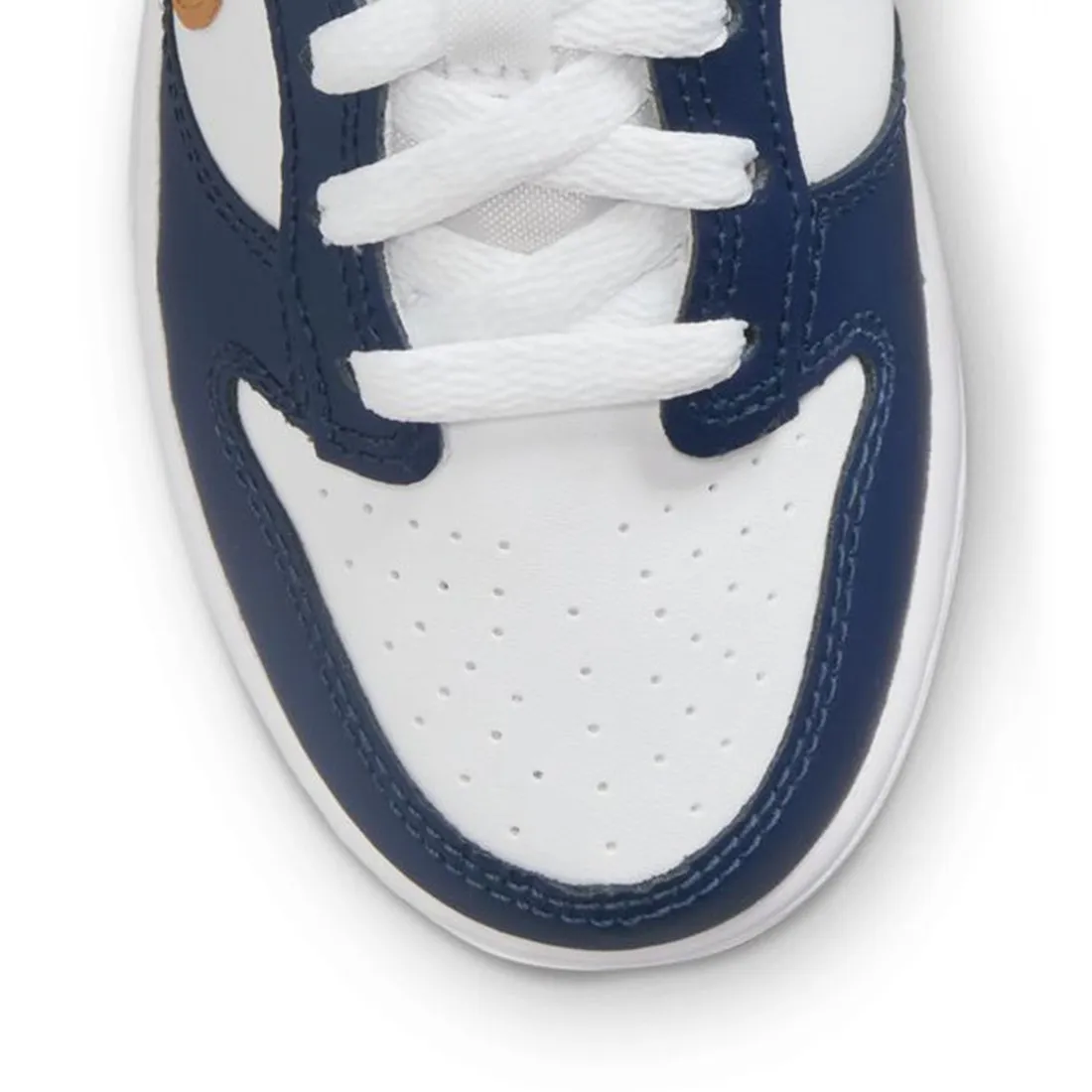 Nike Little Kids Dunk Low (white / wheat-midnight navy)