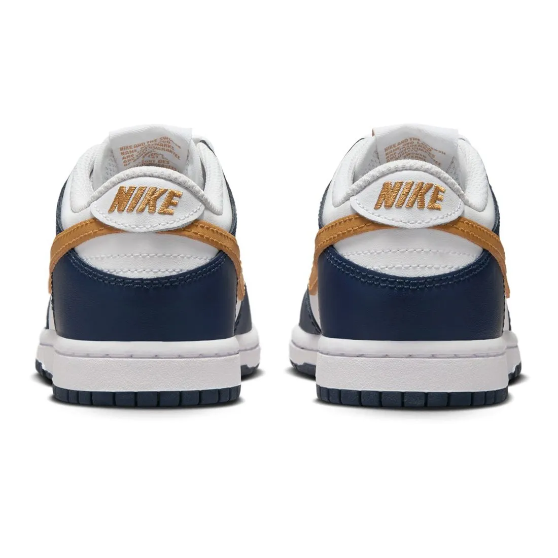 Nike Little Kids Dunk Low (white / wheat-midnight navy)