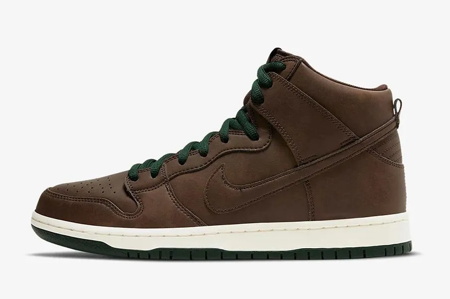 NIKE SB DUNK HIGH BAROQUE BROWN SAIL AND FUR