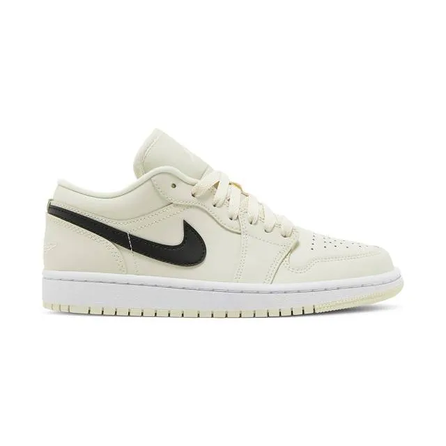 Nike women's air jordan 1 low (coconut milk/ milk/black/white/ cr