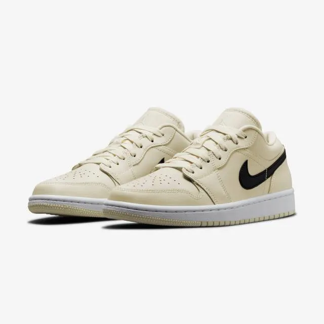 Nike women's air jordan 1 low (coconut milk/ milk/black/white/ cr