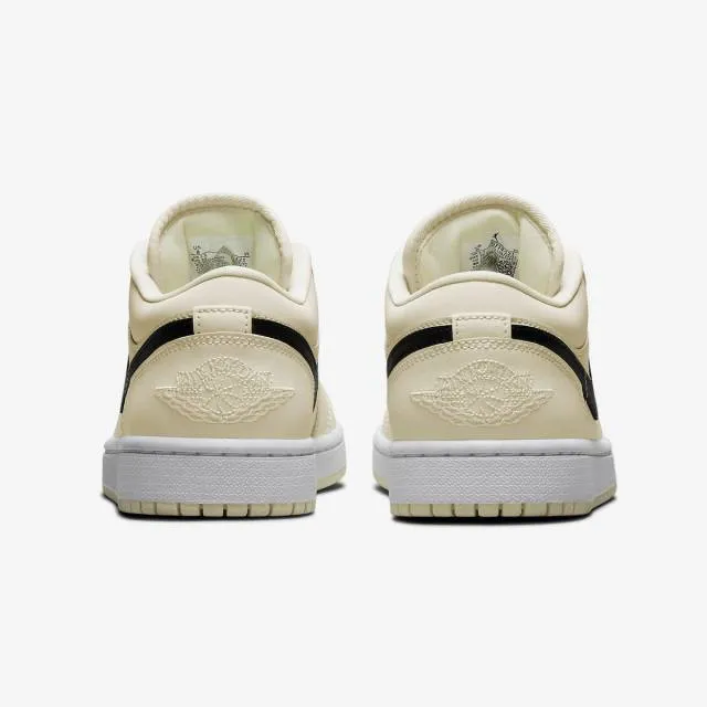 Nike women's air jordan 1 low (coconut milk/ milk/black/white/ cr