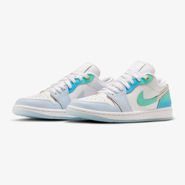 Nike women's air jordan 1 low se (emerald rise/ white/ white/ football grey) sizes 5-12 fn8899-131