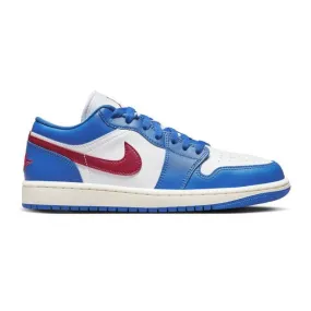 Nike women's air jordan 1 low (sport blue gym red/ white/ sail) sizes 6-10 dc0774-416