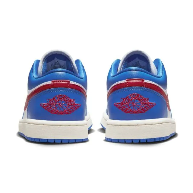 Nike women's air jordan 1 low (sport blue gym red/ white/ sail) sizes 6-10 dc0774-416