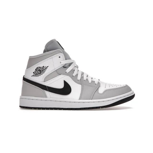 Nike women's air jordan 1 mid (grey fog/ white/ light smoke grey/