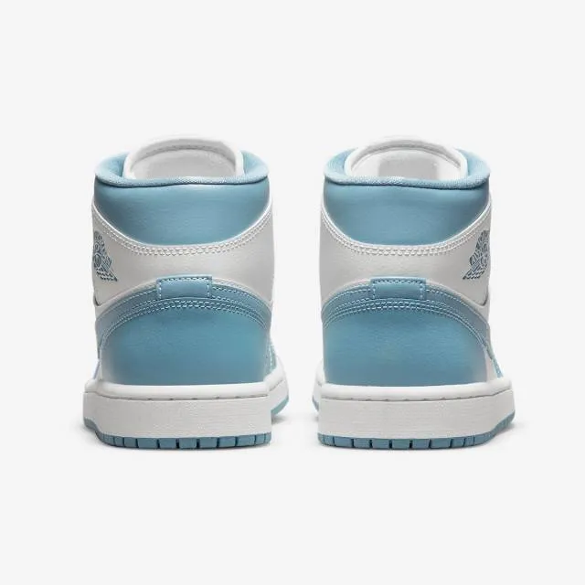 Nike women's air jordan 1 mid (university blue unc (2022)/ white/ worn blue/ sail/ white) men us 8-1