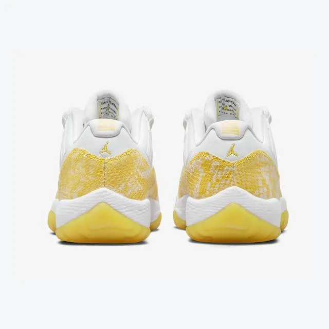 Nike women's air jordan 11 low (yellow snakeskin/ white/ tour yellow/ sail) sizes 6-10 ah7860-107