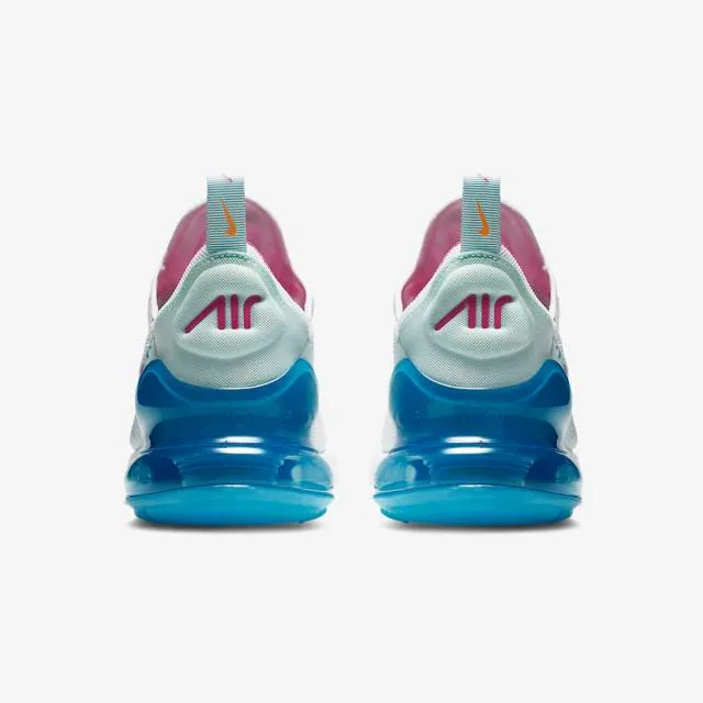 Nike women's air max 270 (pastel/ white/ university gold/ laser fuchsia) sizes 6-10 cj0568-100