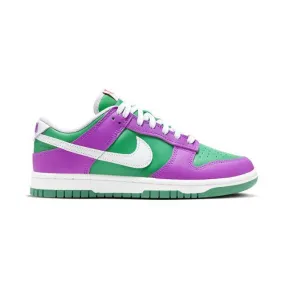 Nike women's dunk low (reverse joker/ stadium green/ white/ fuchsia dream purple/ white) sizes 6-10