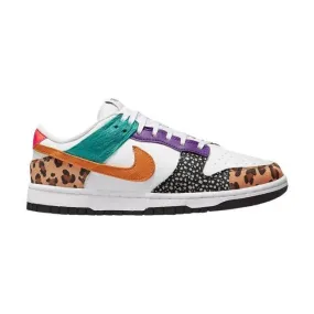 Nike women's dunk low se (safari mix/ animal/ white/ washed teal/ electro purple) sizes 6-10 dn3866-