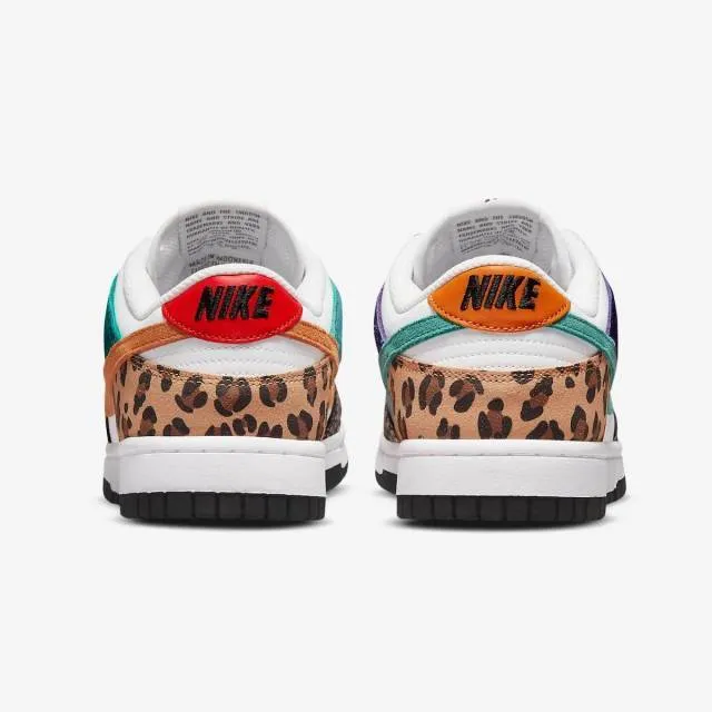 Nike women's dunk low se (safari mix/ animal/ white/ washed teal/ electro purple) sizes 6-10 dn3866-