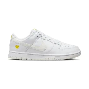 Nike women's dunk low (valentine's day yellow heart/ white/ sail/ optic yellow) sizes 6-10 fd0803-10